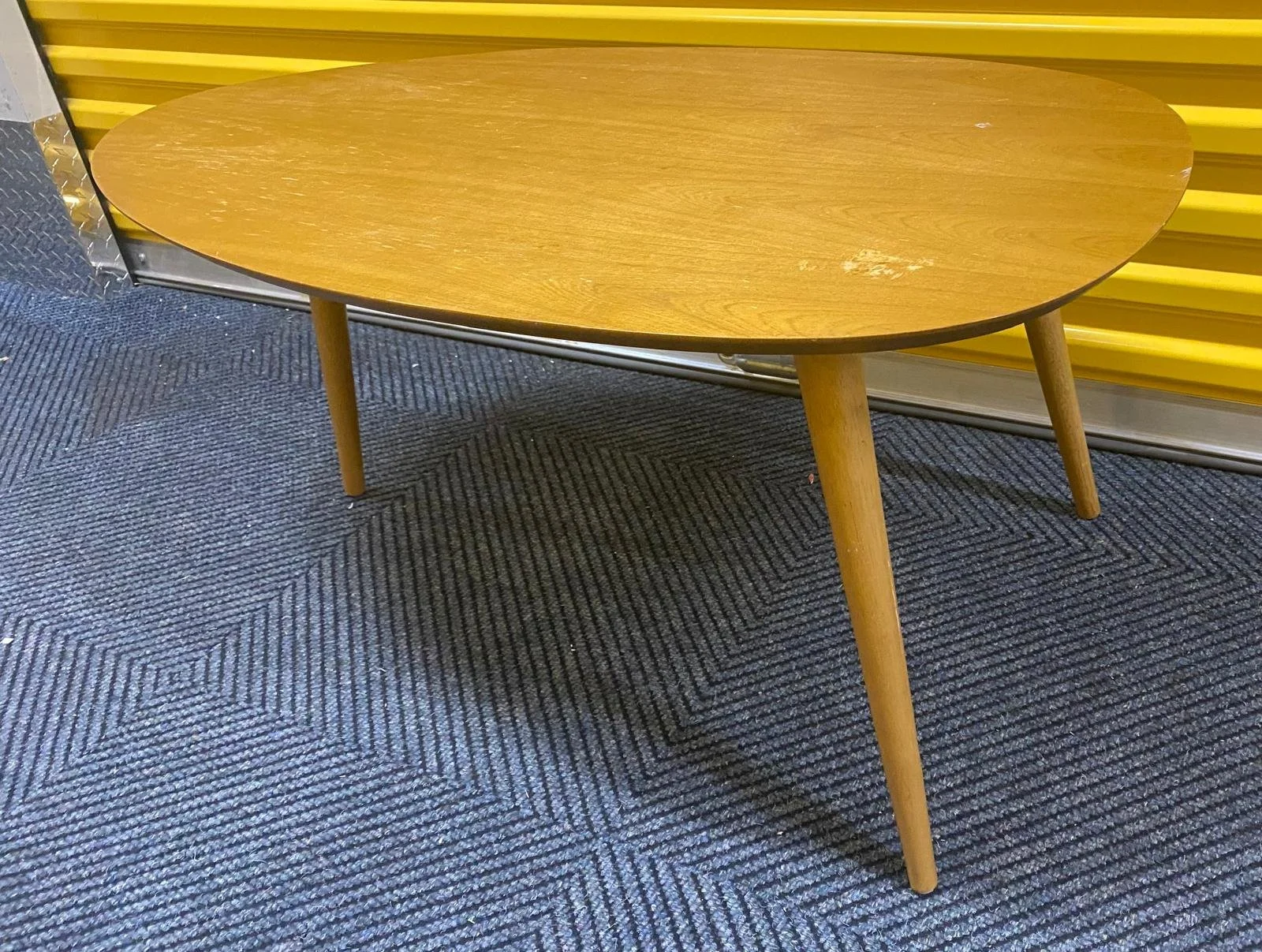 Solid Oak Wood 3 Leg Coffee Table