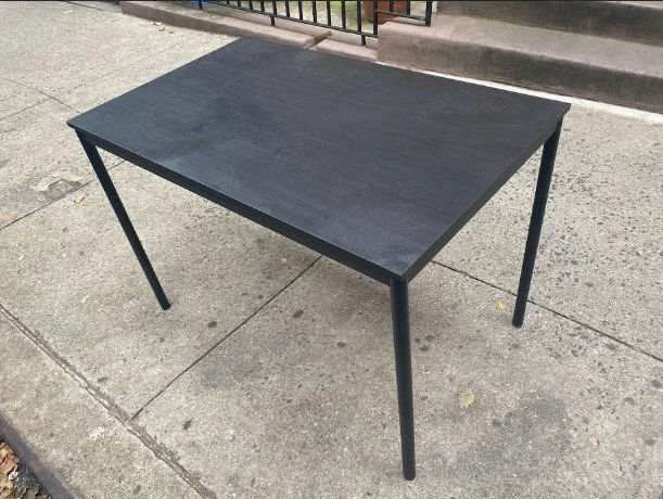 Black Solid Dining Table