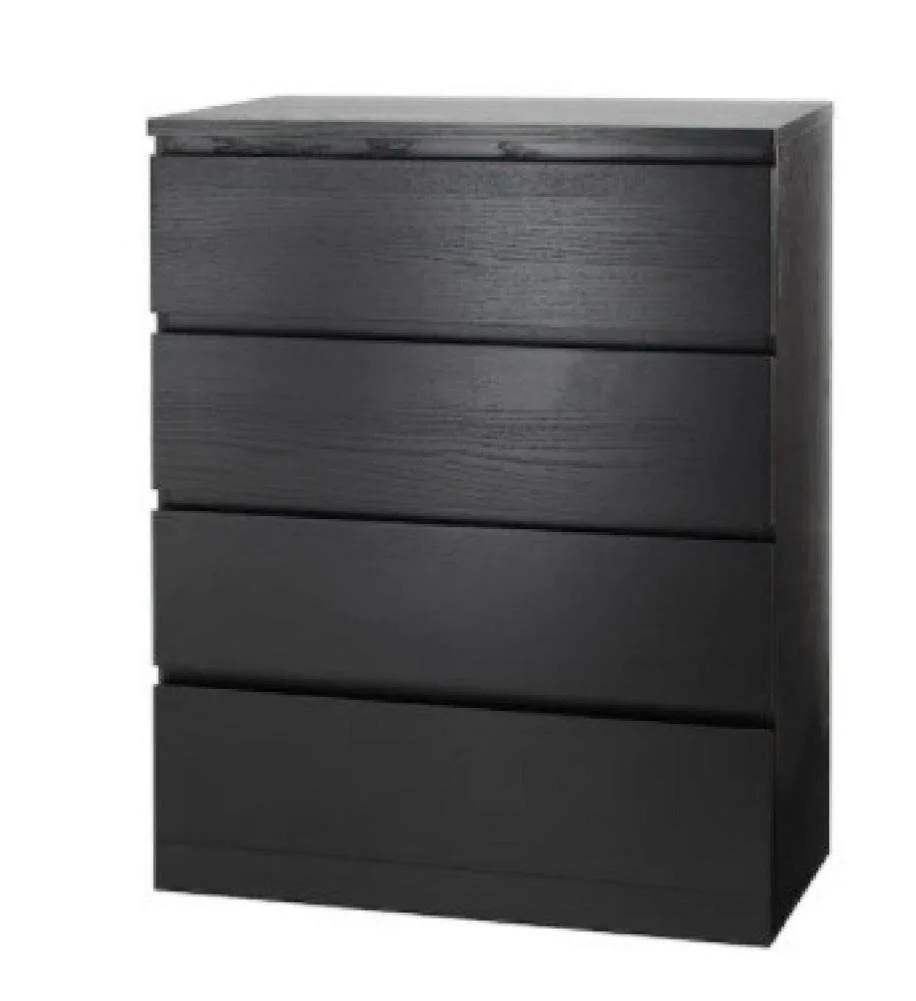 Dark brown/Black 4 Drawer Dresser