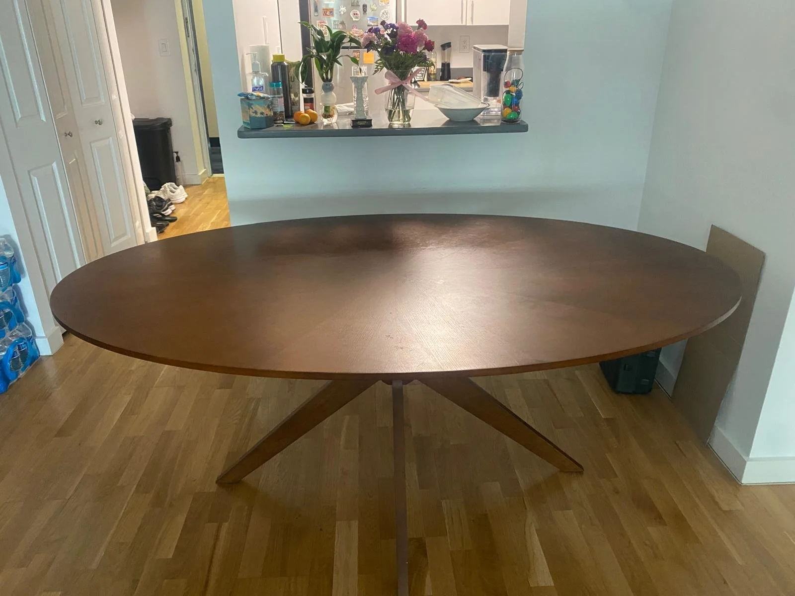 Article Conan 75” Oval Walnut Dining Table