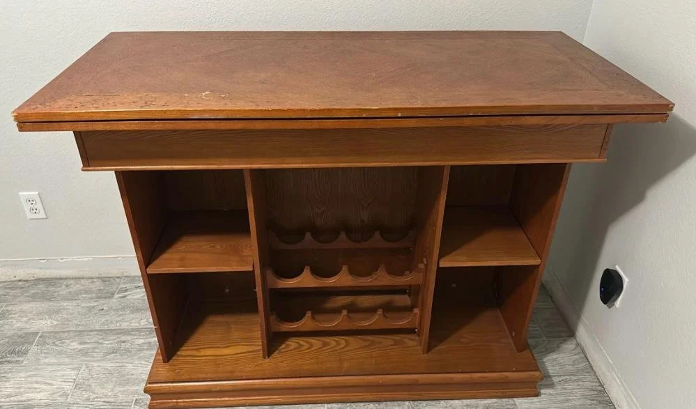 Solid Oak Wood Bar w Casino Table (7).jpeg