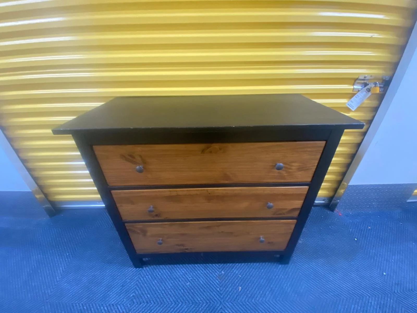 Solid Wood and Black Painted 3 Drawer Dresser (1).jpeg