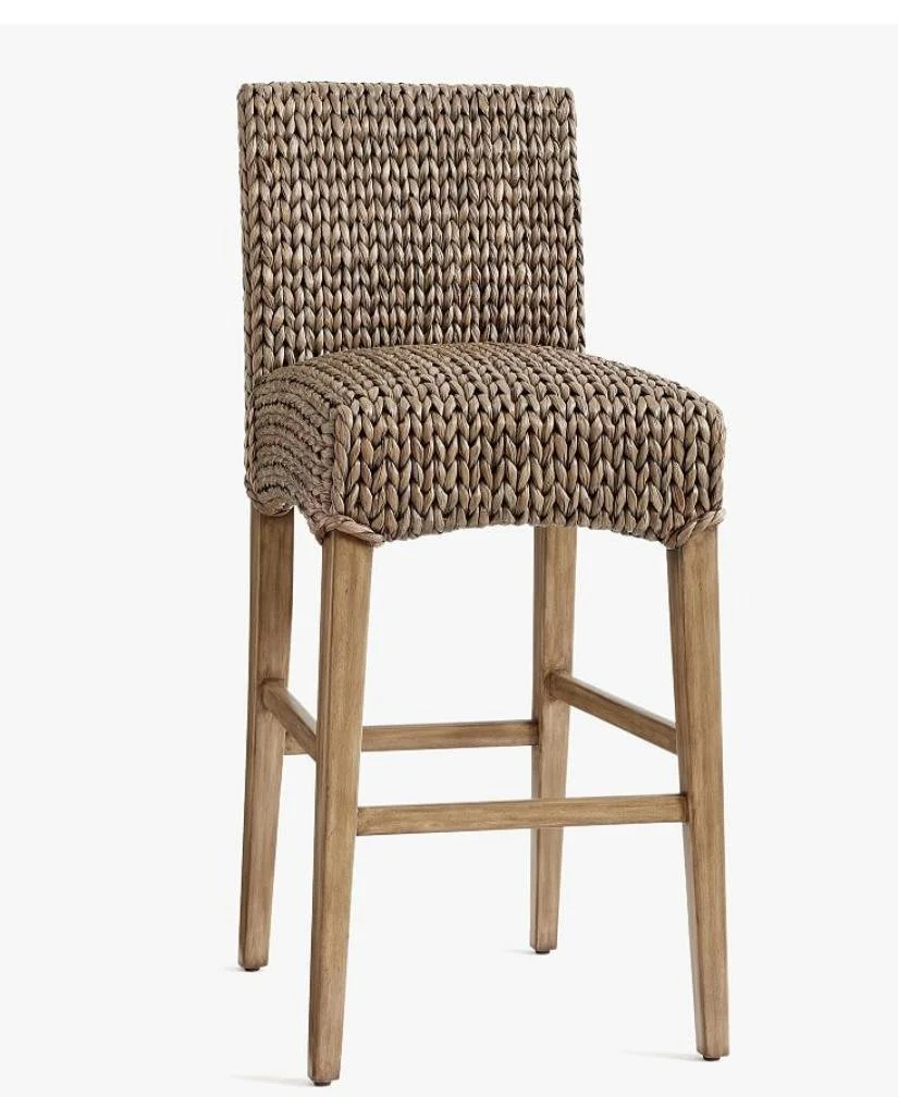 Pottery Barn Seagrass Bar Height Stools (x2) (6).jpeg