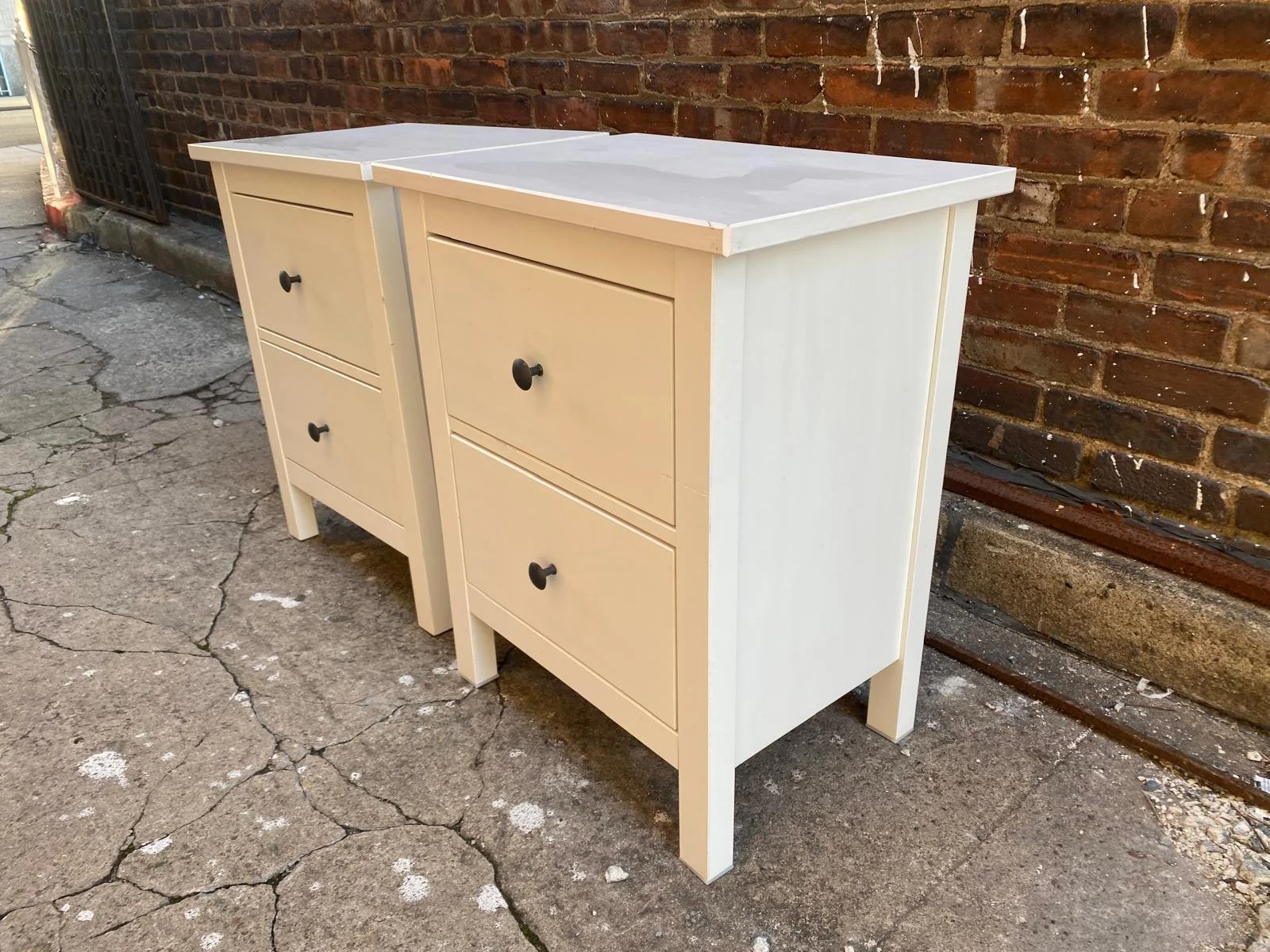 (X2) Solid Wood White Painted Side Tables (4).jpeg