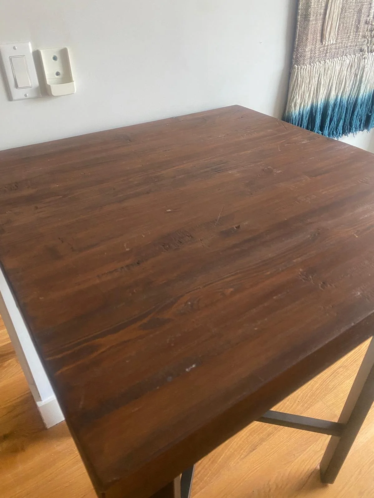 Pottery Barn Griffin Square Reclaimed Wood Bar Height Table (2).jpeg