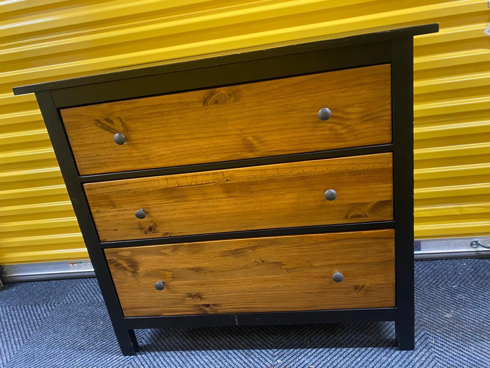Solid Wood and Black Painted 3 Drawer Dresser (6).jpeg