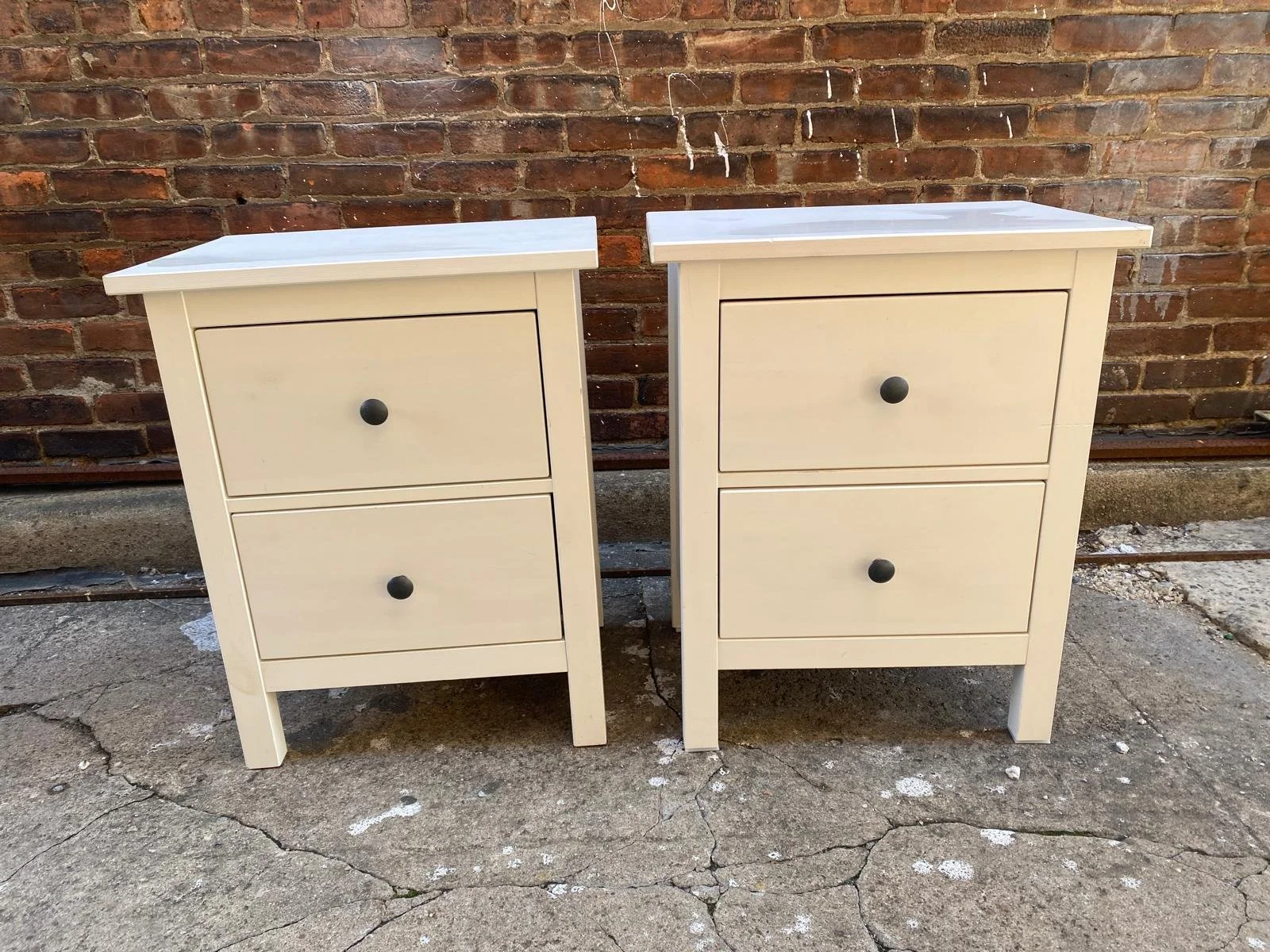 (X2) Solid Wood White Painted Side Tables (2).jpeg