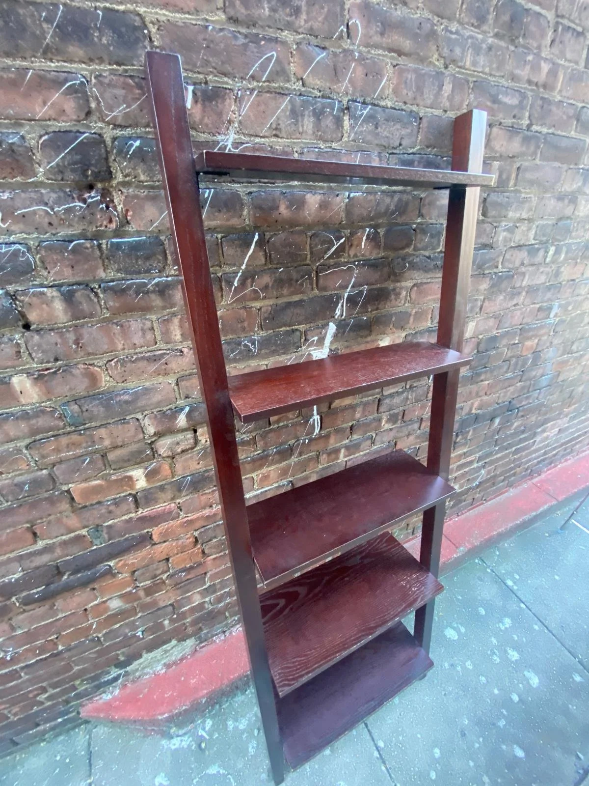 Solid Wood Cherry Leaning Bookshelf (3).jpg