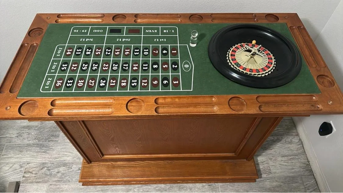 Solid Oak Wood Bar w Casino Table (13).jpeg