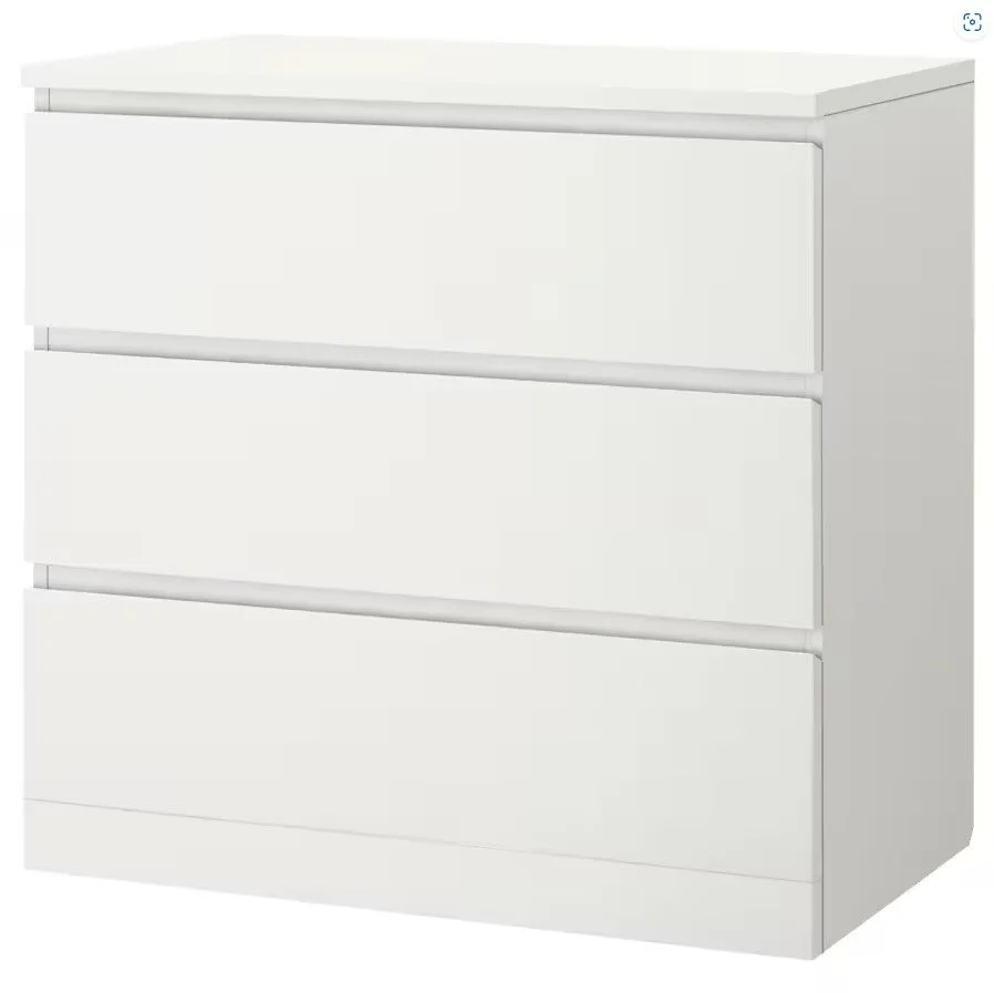 White Solid Sturdy 3-Drawer Dresser (6).jpg