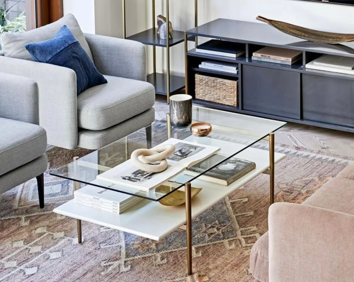 West Elm Mid-Century Art Display Coffee Table (White)