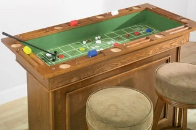 Solid Oak Wood Bar w Casino Table (11).jpeg