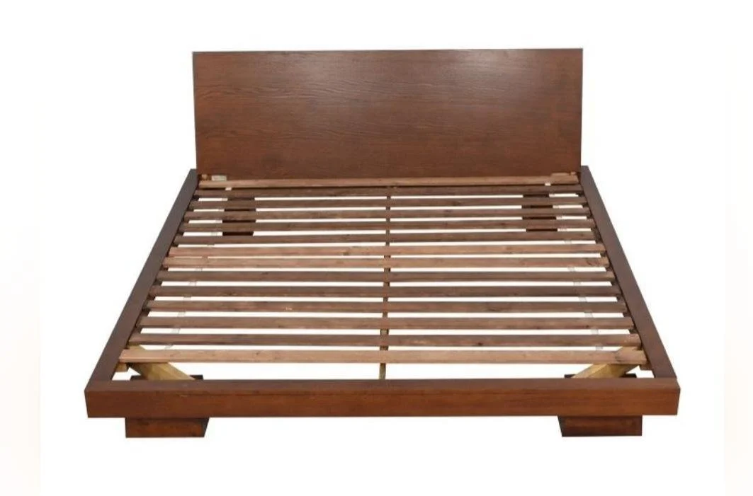 Solid Wood Dark Oak Queen Bed Frame