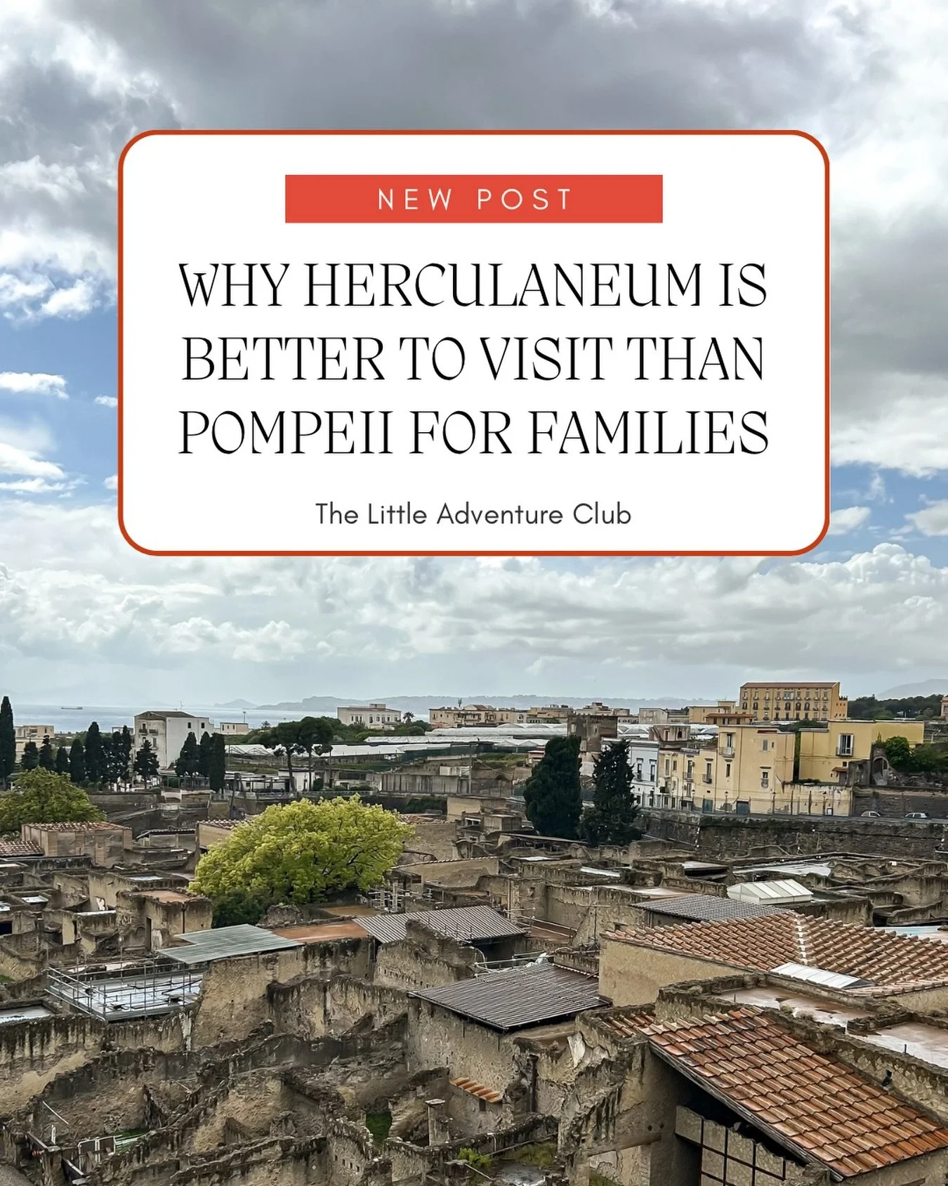 Day trips from Naples Italy 🇮🇹 

When families plan a trip to Naples or the Amalfi Coast, Pompeii often tops the list. But here&rsquo;s the secret&mdash;Herculaneum is the hidden gem you&rsquo;ll be glad you discovered. Smaller, easier to explore, 