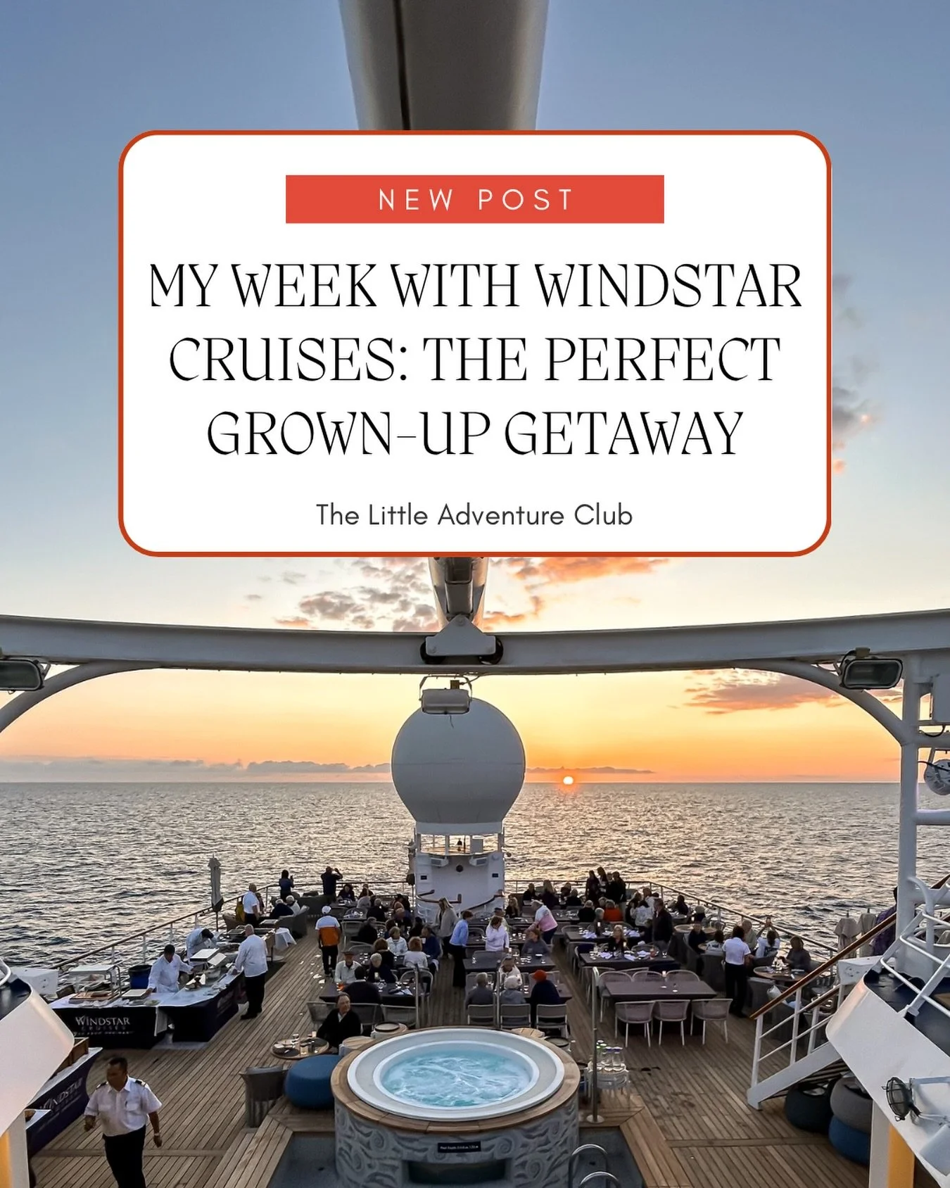 Kid - Free Getaways ⚓️ ☀️ 🗺️

The smallest of Windstar Cruises fleet of ships, Wind Sprit offers an intimate experience at sea with slow travel on the agenda. With a maximum capacity of only 148 guests it felt more like a yacht rather than a cruise 