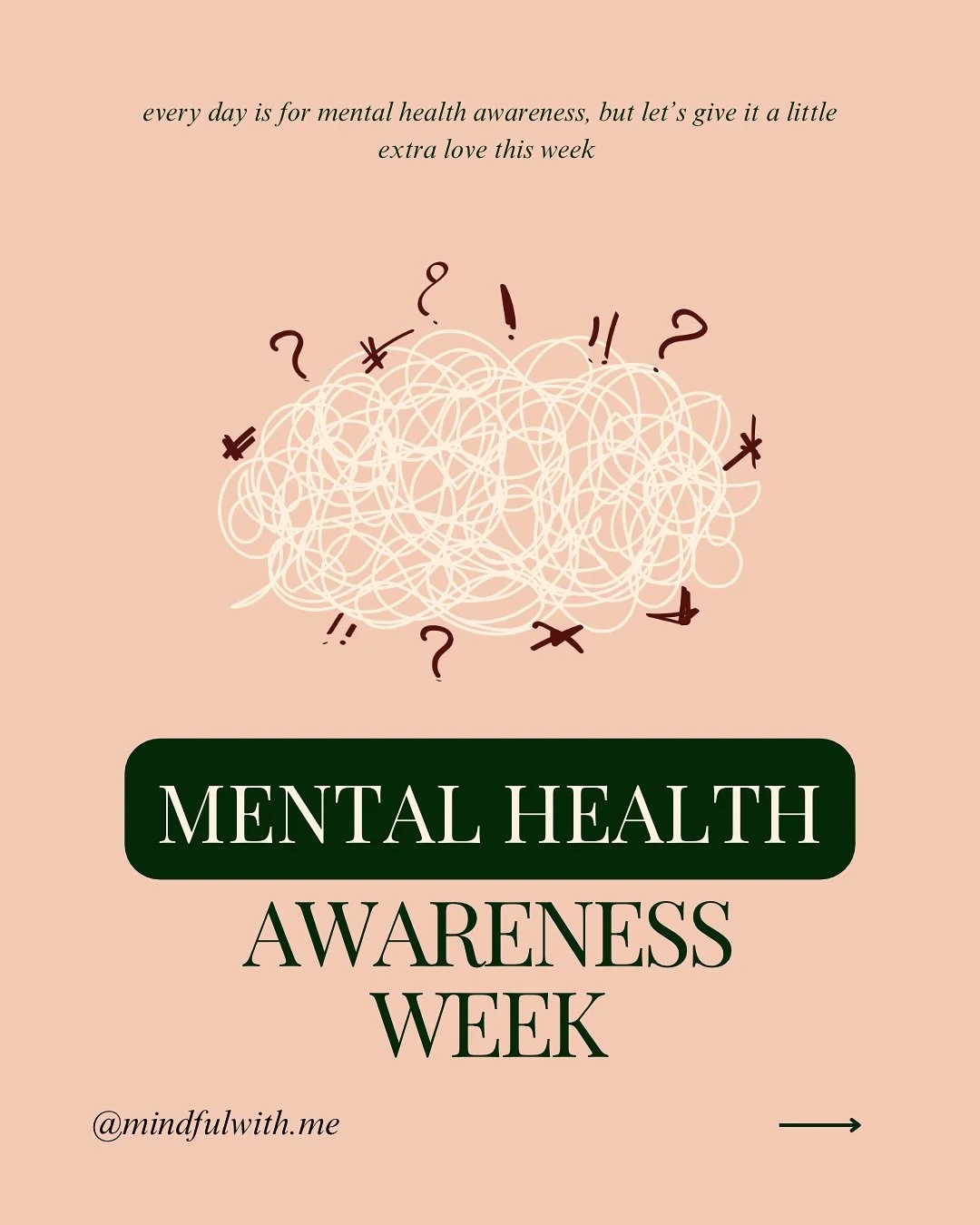It&rsquo;s mental health awareness week!!! 

Let&rsquo;s make it an intentional one 🎯

Text a friend.
Ask how someone is doing. 
Check in.
Reach out.

🦋Everyday can be for mental health awareness, but this week is a reminder that mental health is a