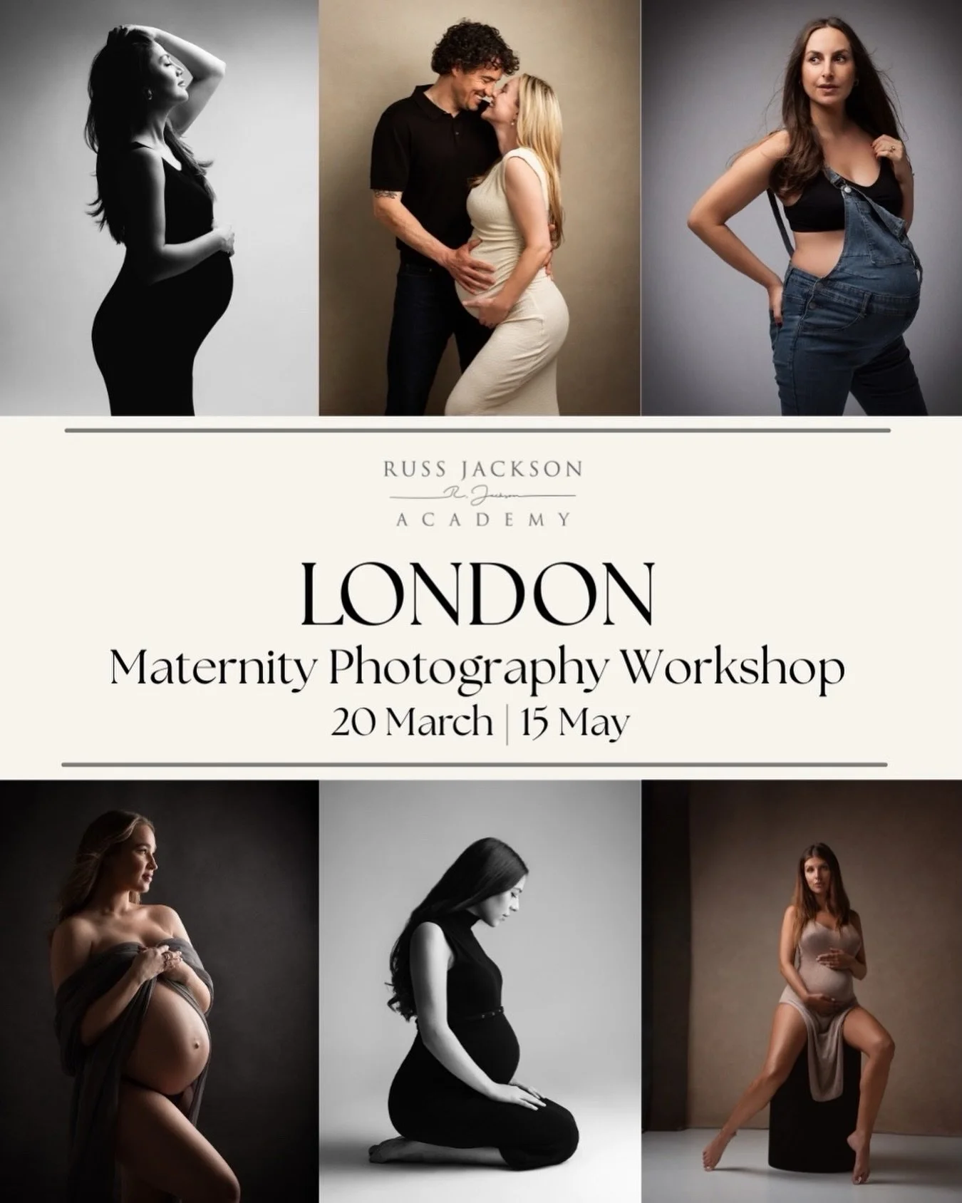 TOMORROW- MATERNITY PHOTOGRAPHY WORKSHOP ✨ @russjackson.academy 

In person workshops designed to boost your confidence and expand your photography skills.

✅ Upcoming Maternity Photography Workshops:
&bull; London, UK: 20th March 2026
&bull; London,