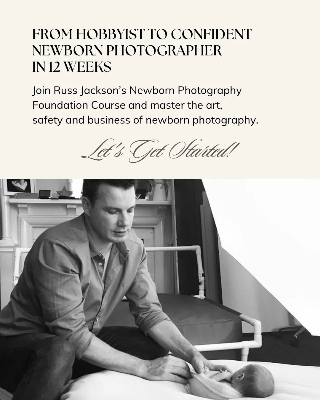 From Hobbyist to Confident Newborn Photographer in 12 Weeks ✨

Do you dream of photographing newborns but feel: &bull; Unsure where to start &bull; Overwhelmed by YouTube tutorials &bull; Worried about handling and posing safely &bull; Struggling wit