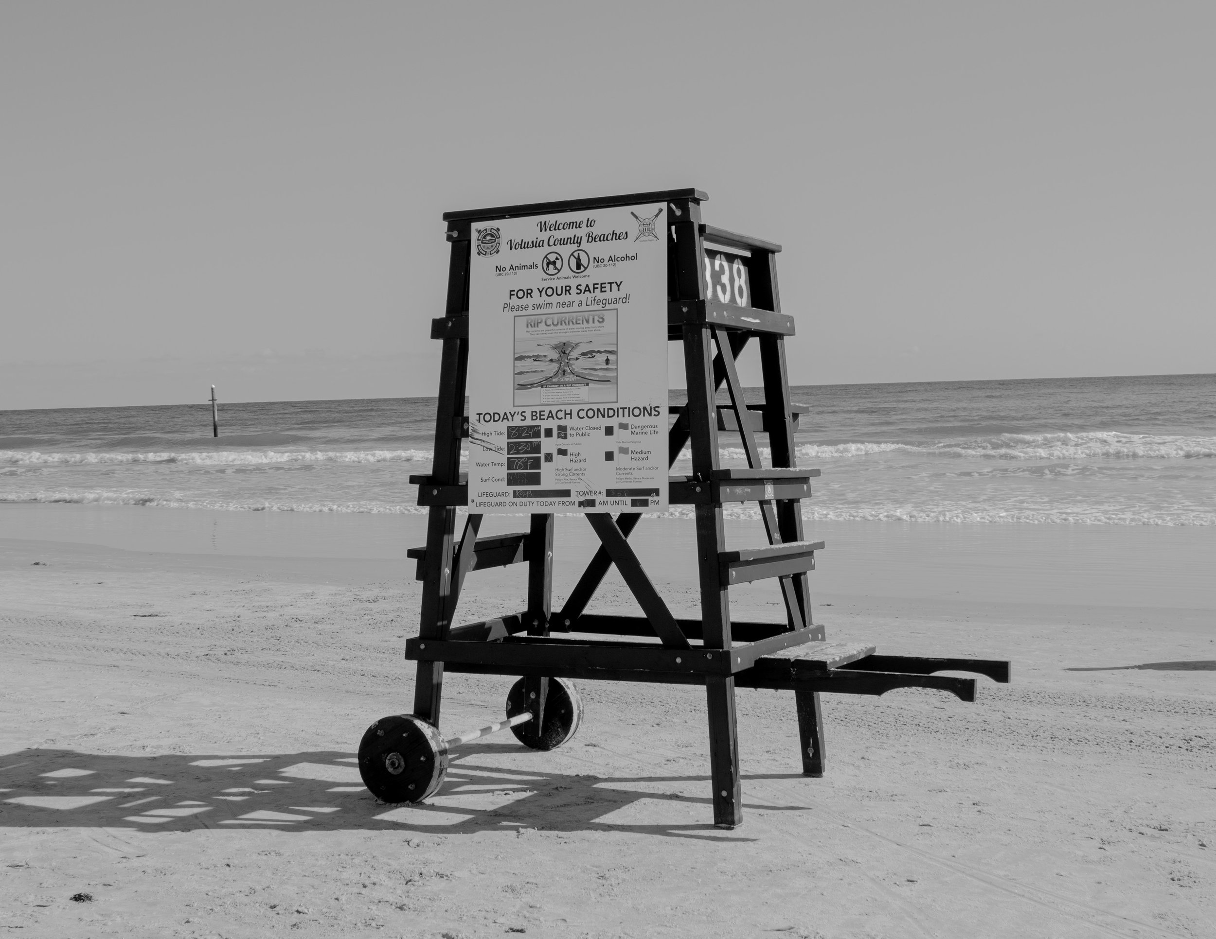 The Lifeguard Stand: Daytona Beach, FL. Taken with Canon Rebel T7. 2024.