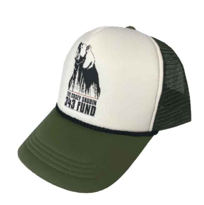 343 White & Army Green Trucker Hat