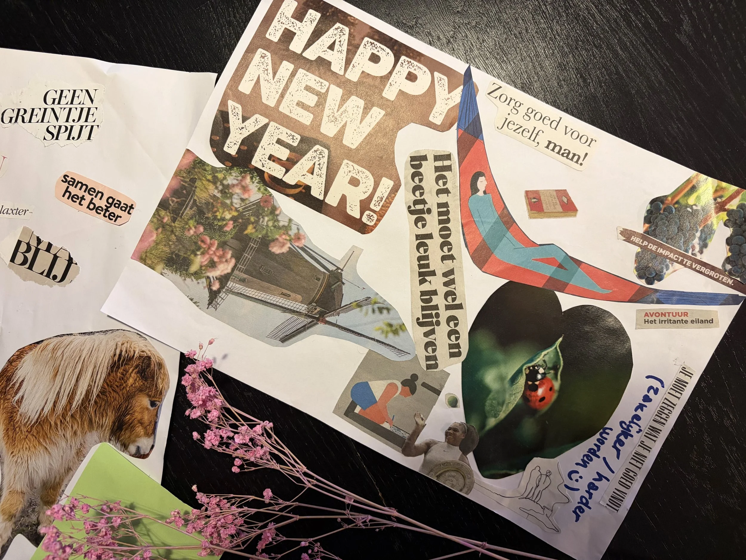 Decoratief. Twee vision boards. Omschrijving staat in de tekst.