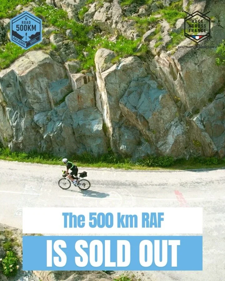 🇫🇷 The 500 km Race Across France is sold out! 🚴&zwj;♂️🔥 

Only 27 days after registration opened, all spots for the 500 km distance are gone! A huge thank you for your incredible enthusiasm 🙌 We can&rsquo;t wait to see you next season!

🚵🏼&zwj