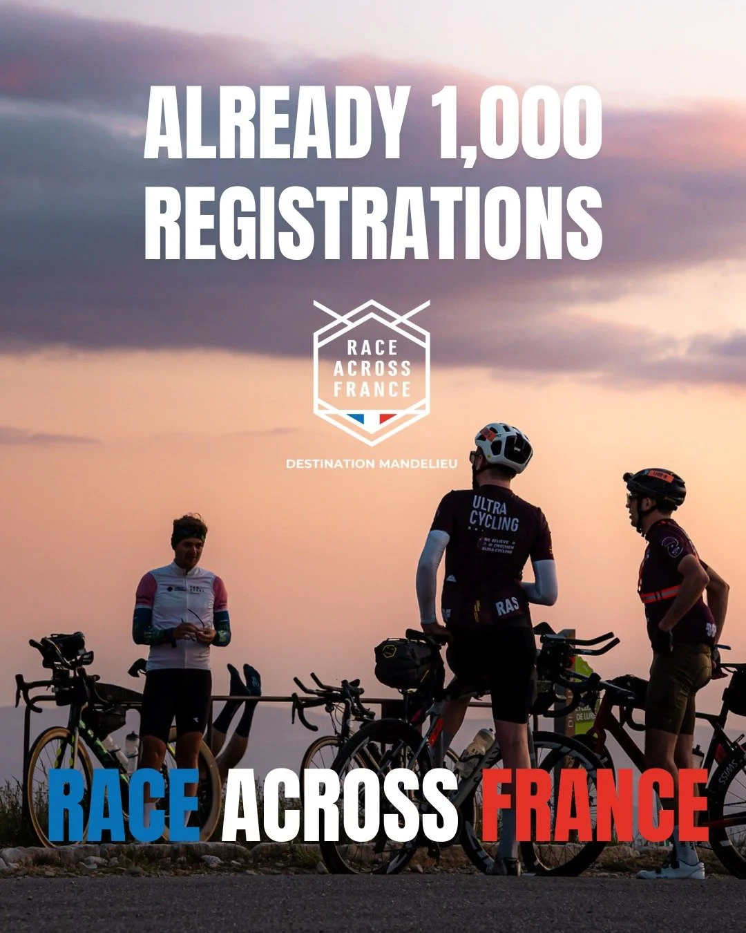 🚴&zwj;♂️ Over 1,000 riders already registered for the Race Across France 2026!
3/4 of the spots are already taken for next season 🤯

Thank you for your incredible enthusiasm 🙏 We can&rsquo;t wait to see you all and celebrate the 9th edition of the