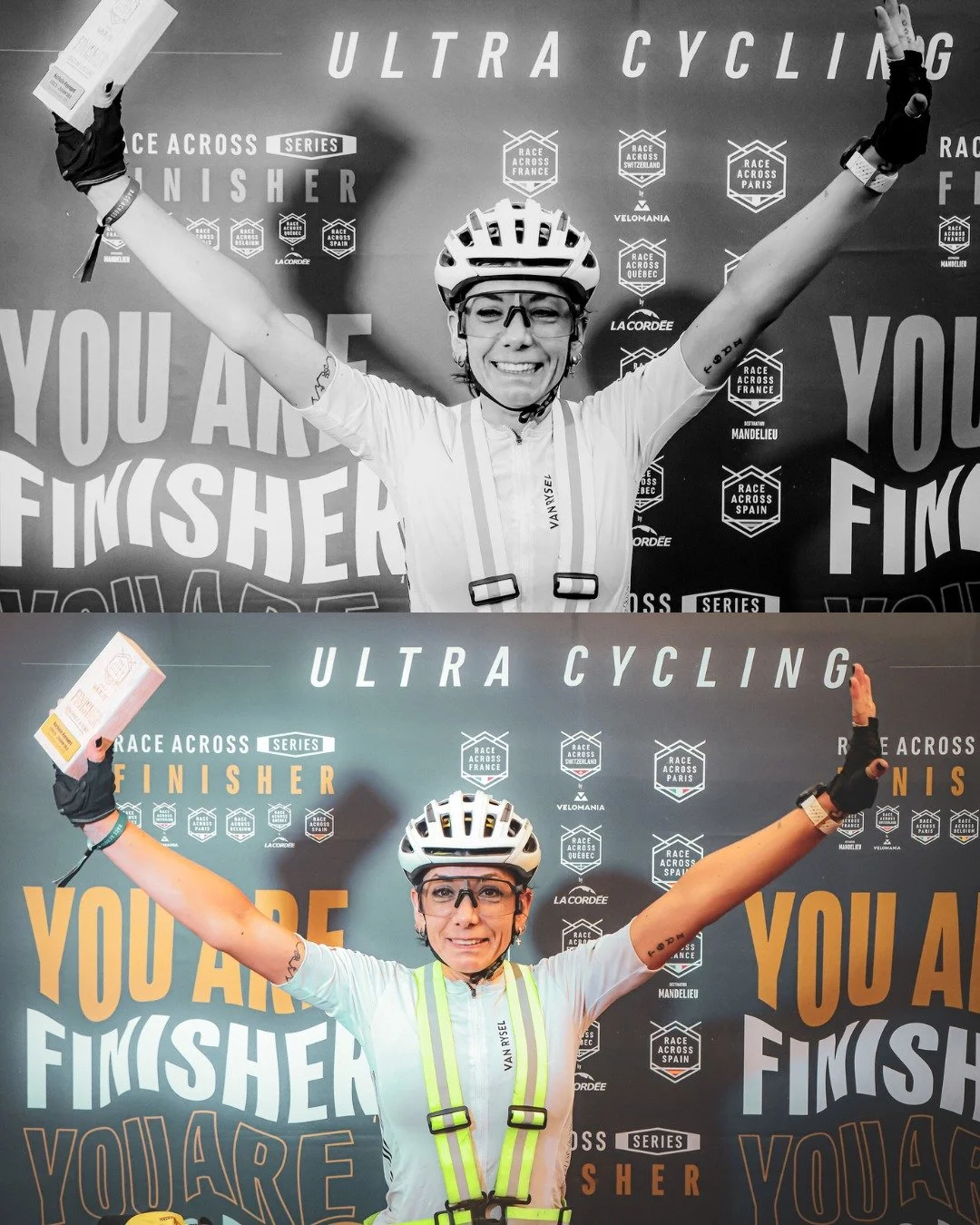 🥈 Nathalie Reynaert finishes 2nd in the Race Across France &ndash; 2500 km. A race that goes beyond sport.

🚴&zwj;♀️ Nathalie was the local of the stage &ndash; from Dinan, starting at home.

But her challenge went far beyond the route.
She set off