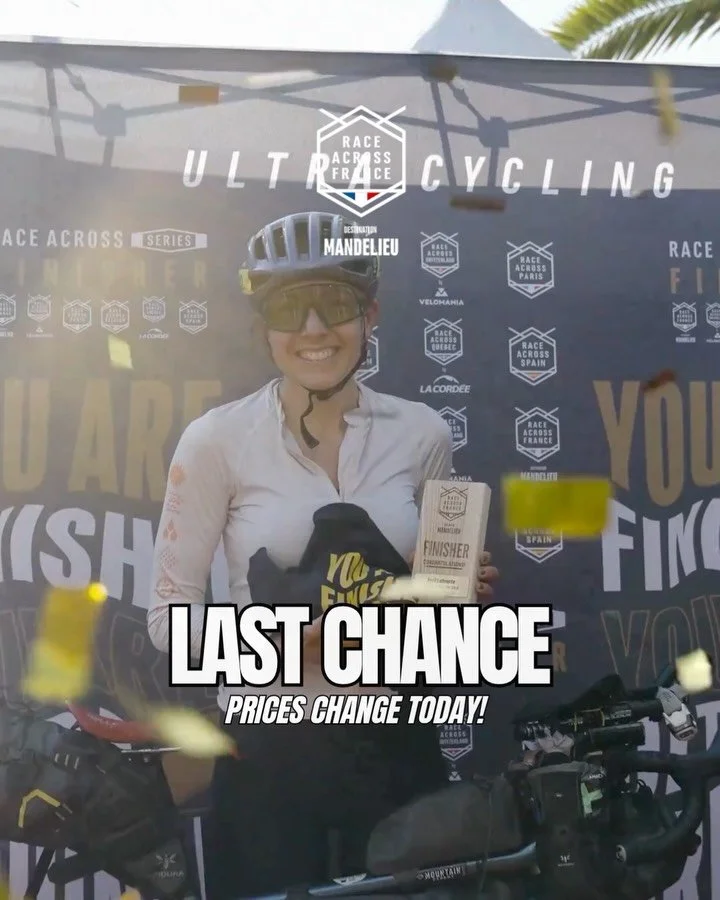 ⏳ ¡Últimas horas antes de la subida de precios! 

🚴‍♂️🔥 Nuestros precios cambian hoy: aprovecha estas últimas horas para inscribirte en el evento estrella de nuestra temporada. 

Ya hay más de 1300 participantes inscritos en este espectacular a