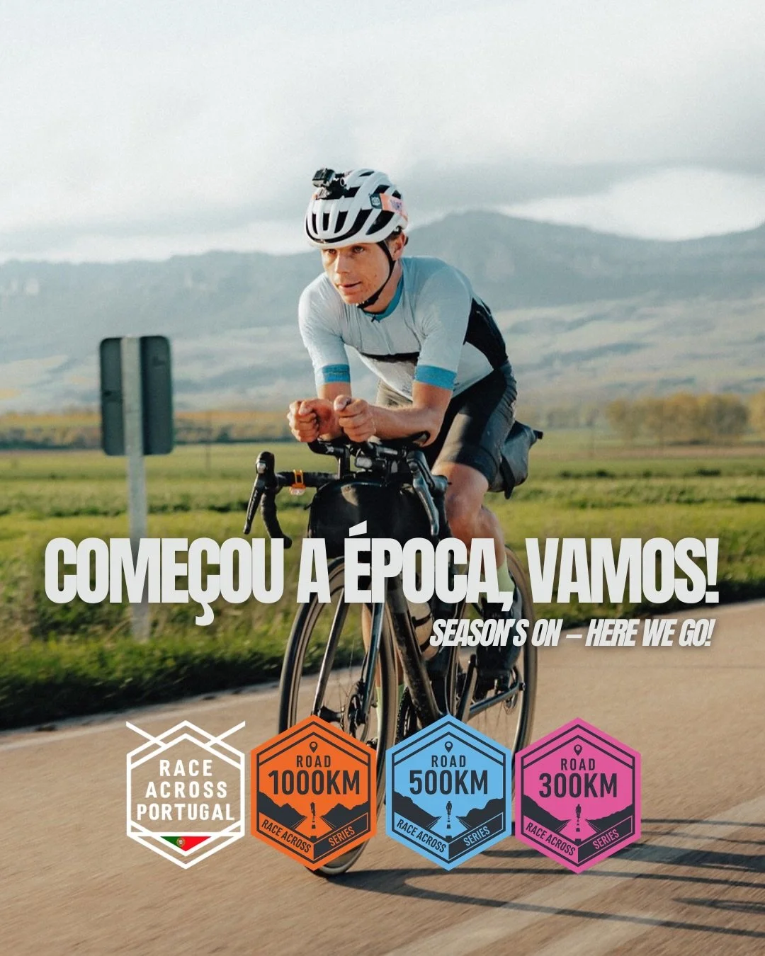 🇵🇹 A nossa &eacute;poca come&ccedil;a amanh&atilde;! 🔥 

☀️ We&rsquo;re excited to kick off this new Race Across Series season in Portugal, with mild weather, stunning landscapes, and an absolutely incredible community 💛 

For this edition: 

🚴&