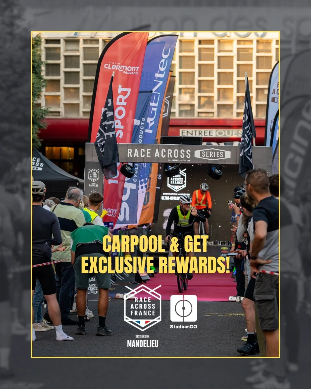 MEET US AT THE START LINE&hellip; BY CARPOOLING! 🚗 

For the 2026 edition of Race Across France, we&rsquo;re teaming up with StadiumGO to make your travel easier while reducing our collective footprint. 

🎁 By using the StadiumGO platform to reach 