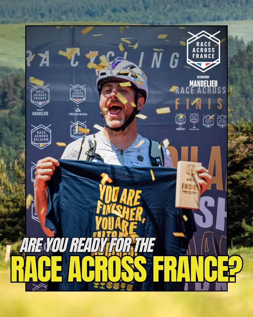 🇫🇷 One Week to Go Until RAF! 

🔥 The countdown is on! In just one week, the Race Across France destination Mandelieu will kick off with a record number of riders on the start line! 

⛰️ 5 distances, 30 French departments crossed, legendary mountai
