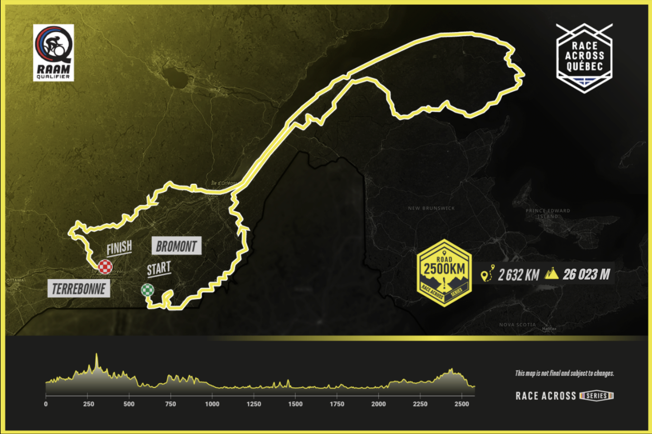 Race Across Quebec 2,500 km