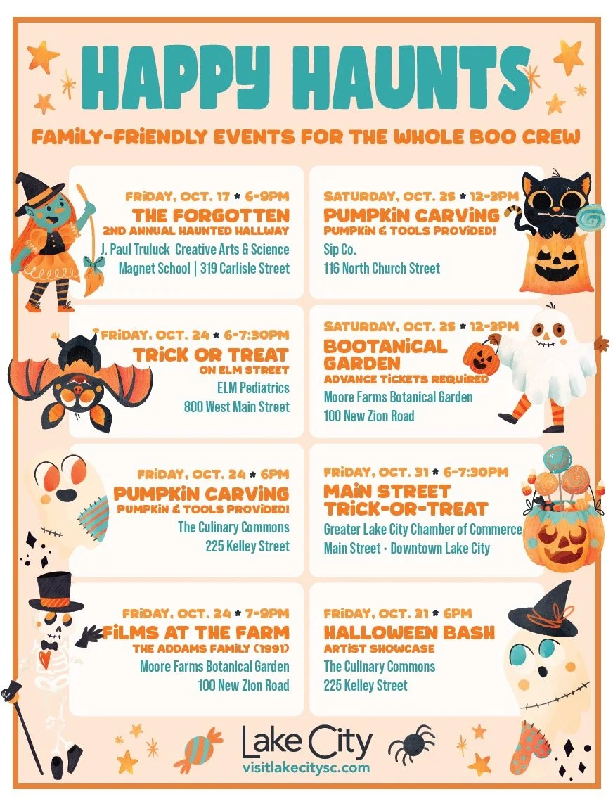 🎃✨🕸️ Something spooky this way comes&hellip;

Lake City&rsquo;s brewing up a boo-tiful month of thrills, chills, and pumpkin-filled fun! From haunted hallways to trick-or-treating on Main Street, we&rsquo;ve got your family-friendly spooky season p
