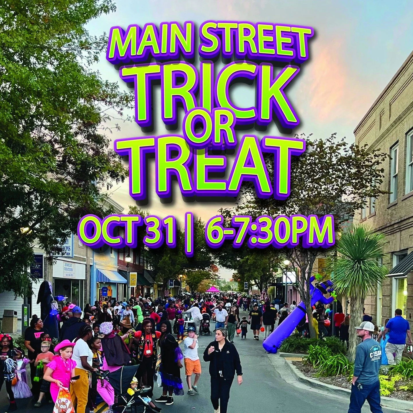 Downtown Lake City&rsquo;s Main Street Trick-or-Treat is BACK on October 31 from 6&ndash;7:30 PM! 🎃
Grab your candy buckets and show off those SPOOKtacular costumes as you make your way down Main Street for a fun-filled evening of trick-or-treating 