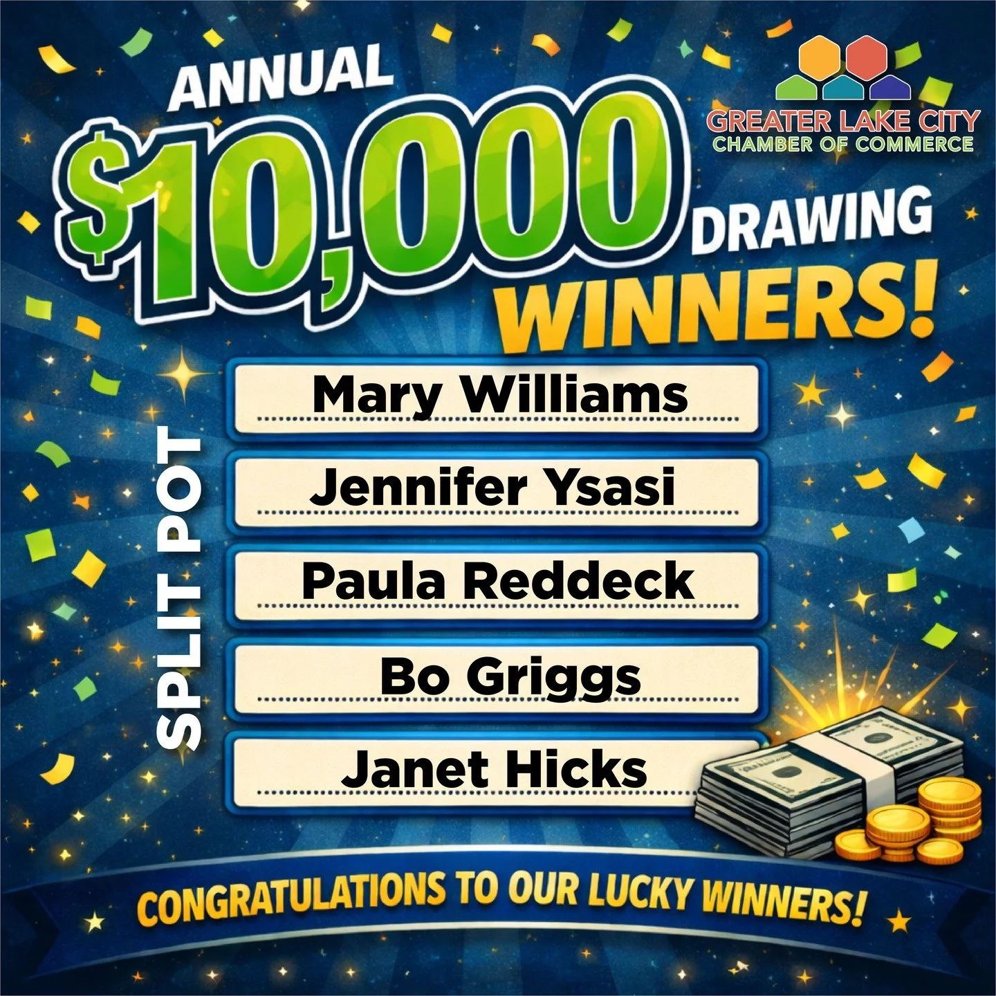 Congratulations to the WINNERS of our 2026 $10,000 Drawing! 🎉

Win or lose, we&rsquo;re so grateful to everyone who purchased a ticket and supported our annual fundraiser &mdash; your support truly makes a difference.

If you&rsquo;re one of our luc