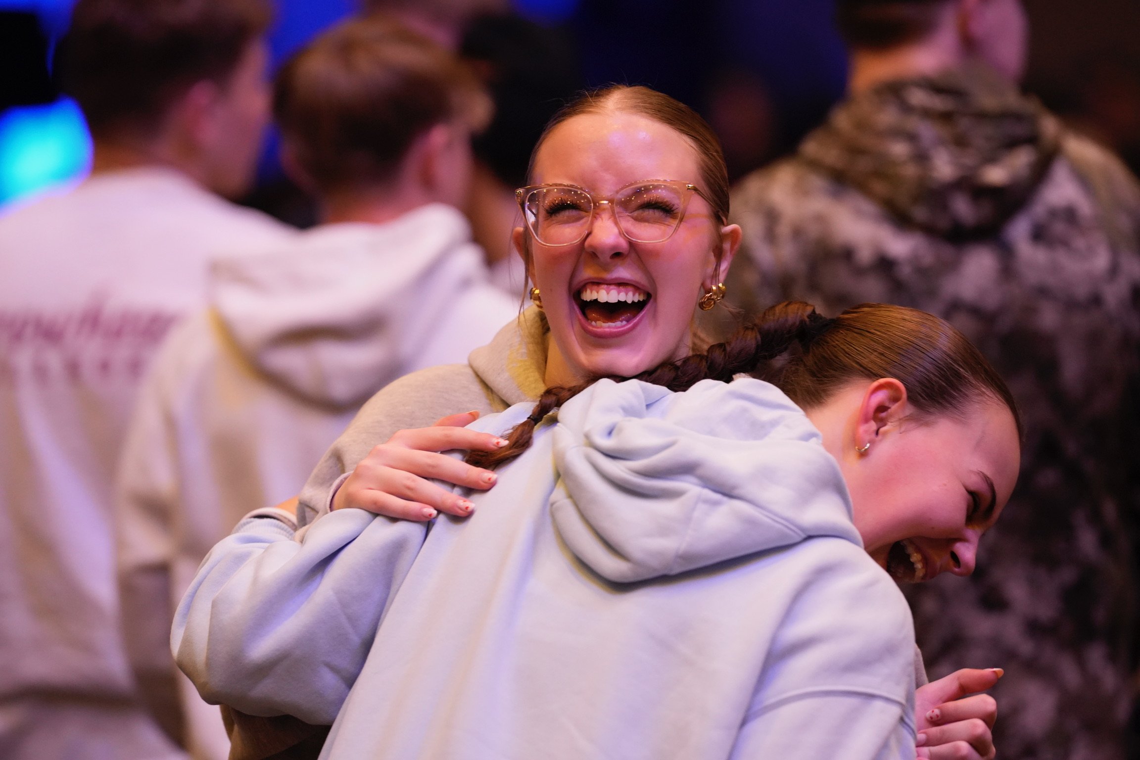 A Photo of Students Laughing.