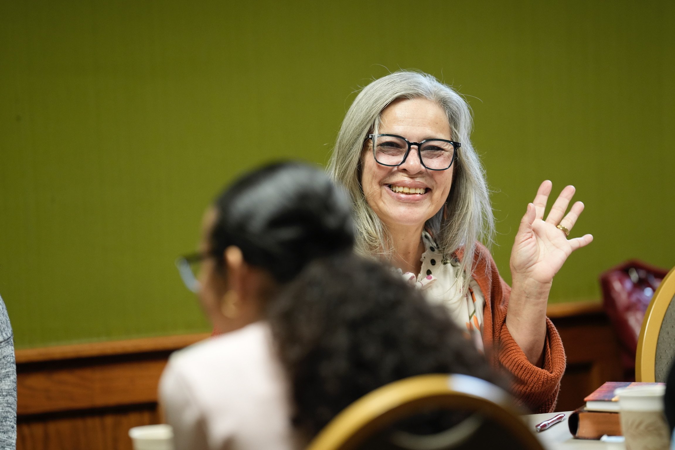 A photo of a lady in our Spanish Sunday Group.