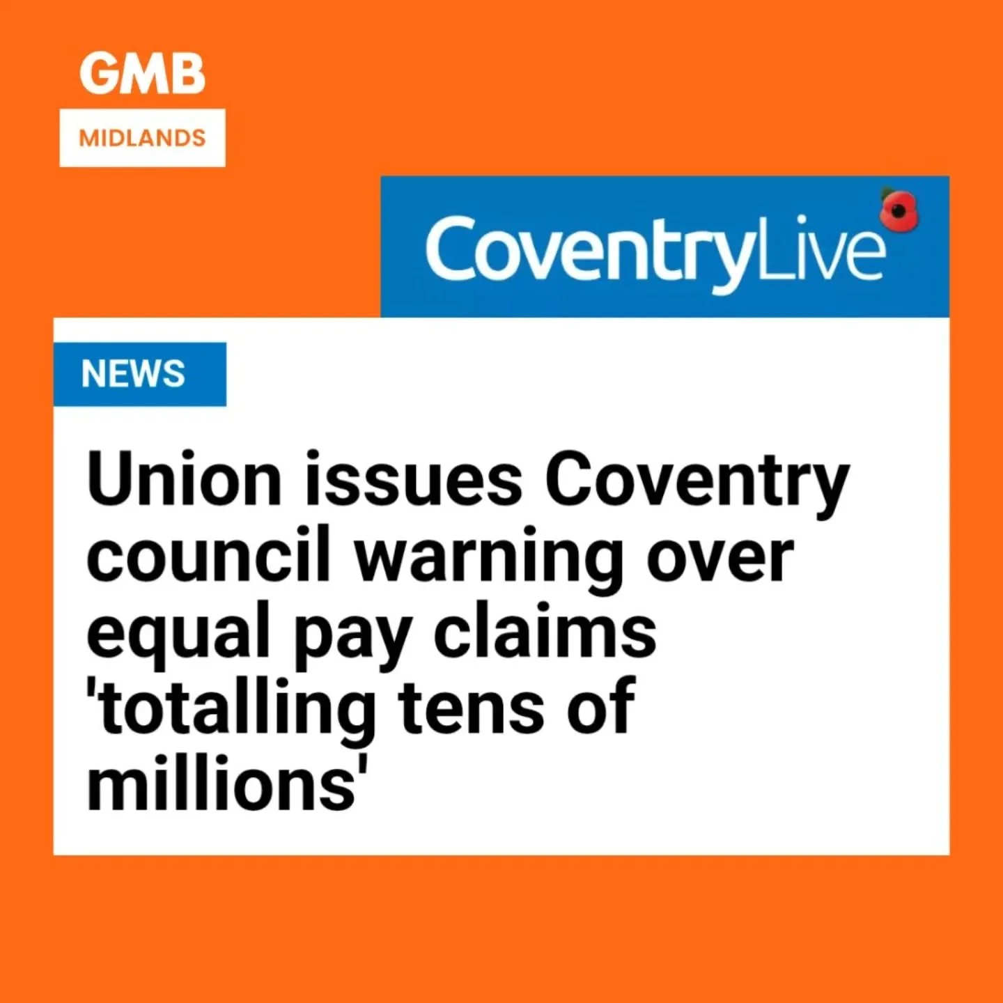 🕚 Coventry City Council need to come forward with a serious offer to our members. 

⏳ At this rate Coventry City Council are sleepwalking into a multi-million pound equal pay bill.