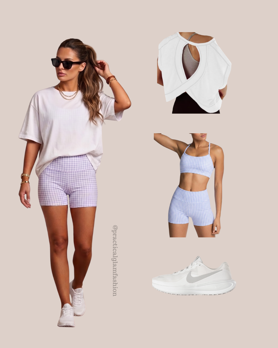 How to Style a Gingham Workout Set for Effortless Everyday Glam