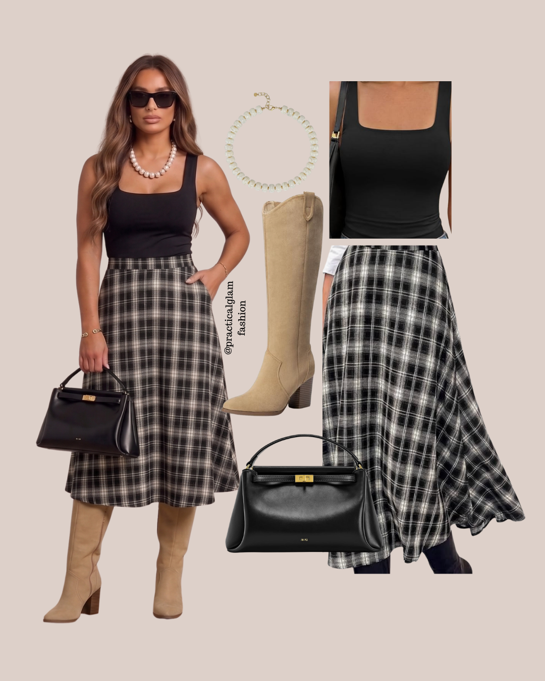 The Plaid Midi Skirt Outfit for Fall