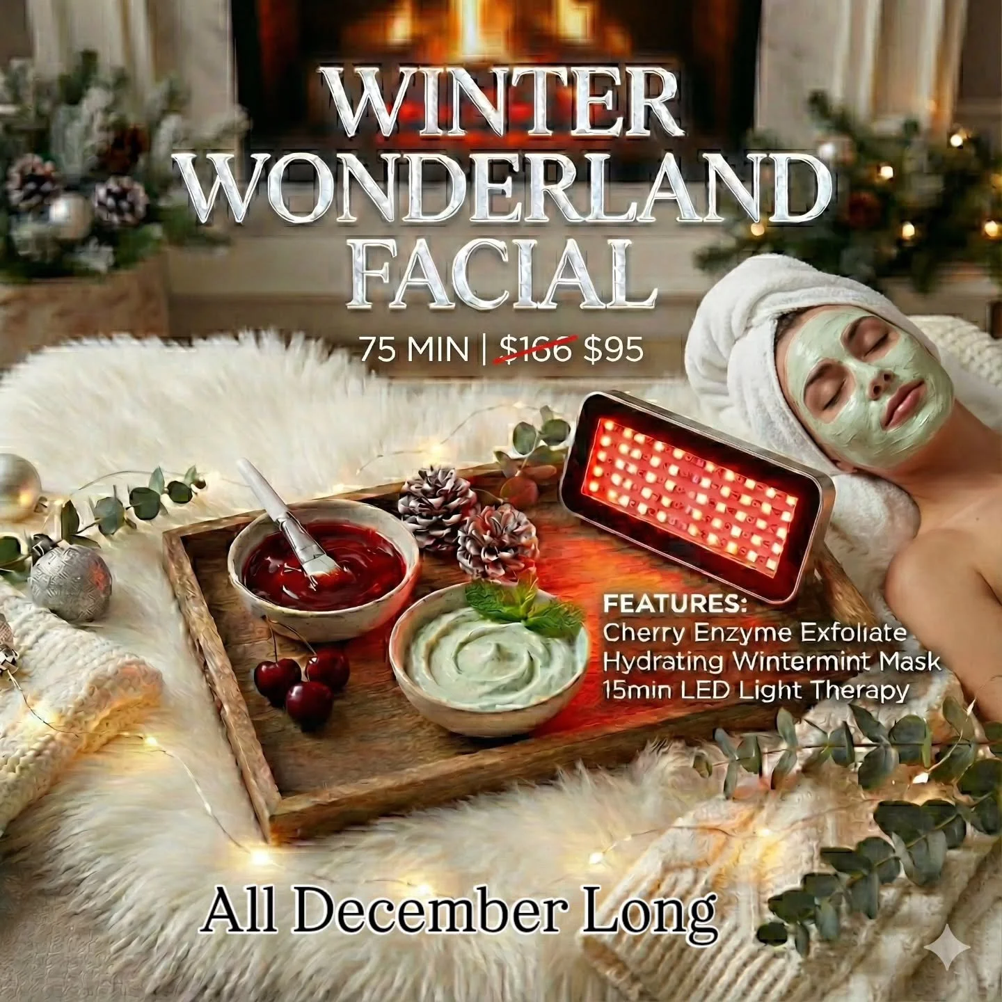 ❄️ Winter Wonderland Facial Special ❄️

Get your holiday glow ready at All About You Esthetics!

Treat yourself (or someone special) to our seasonal Winter Wonderland Facial. This luxurious treatment is designed to melt away stress and reveal your br