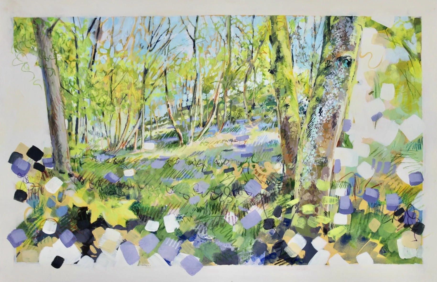 Walking into the Bluebells Sketch
