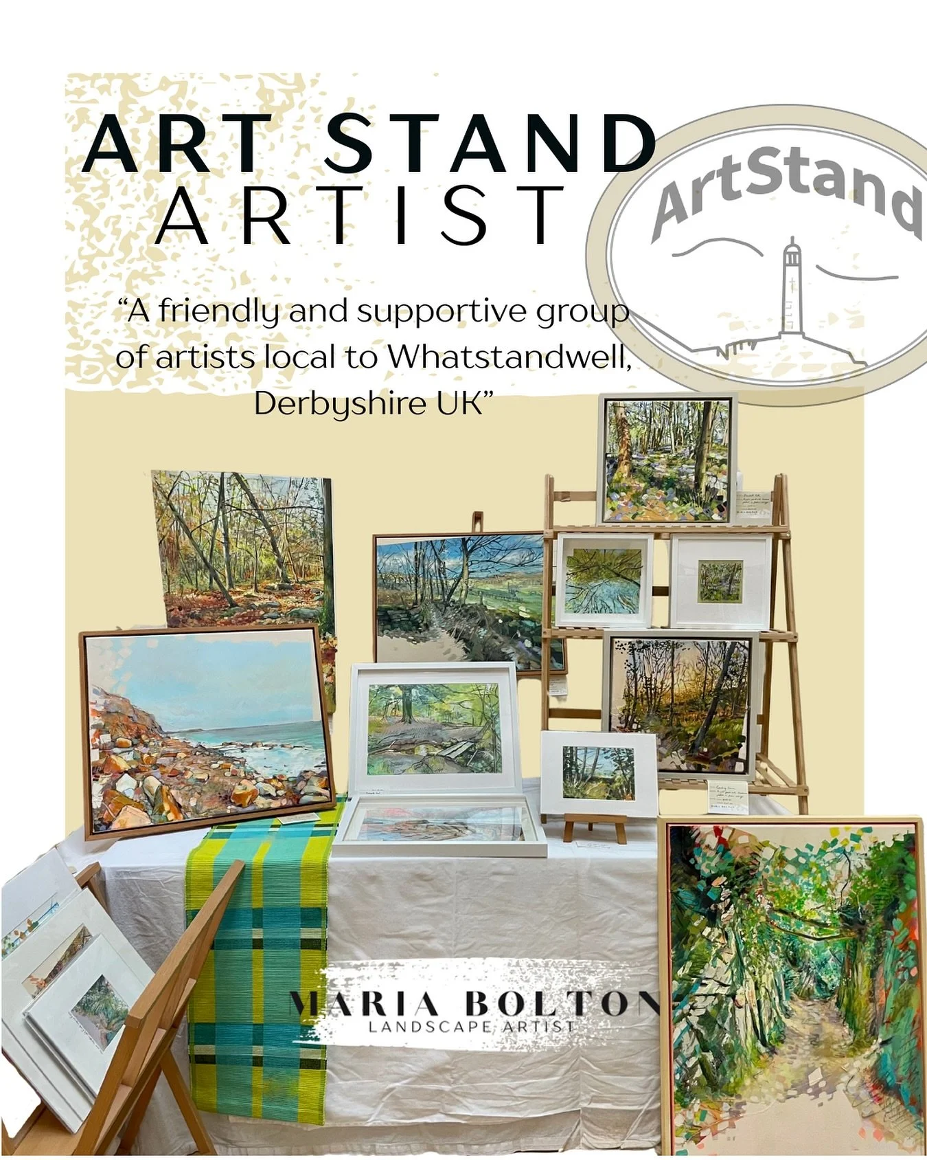 I am very fortunate to be part of Art Stand, a local artist group. Groups like this are at the heart of supporting and encouraging creative endeavour, providing friendship, encouragement and inspiration. Click the link to see the other wonderful arti