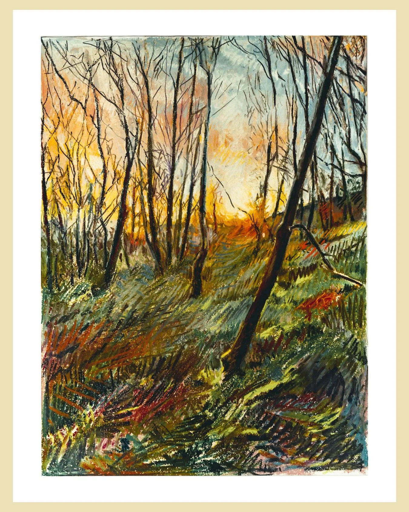 ONCE A WOOD - APRIL
29 CM x 39 cm
Chalk pastel over acrylic paint on paper
THESES DRAWINGS ARE AVAILABLE AS PRINTS @ https://www.mariaboltonartist.co.uk #mariaboltonartist