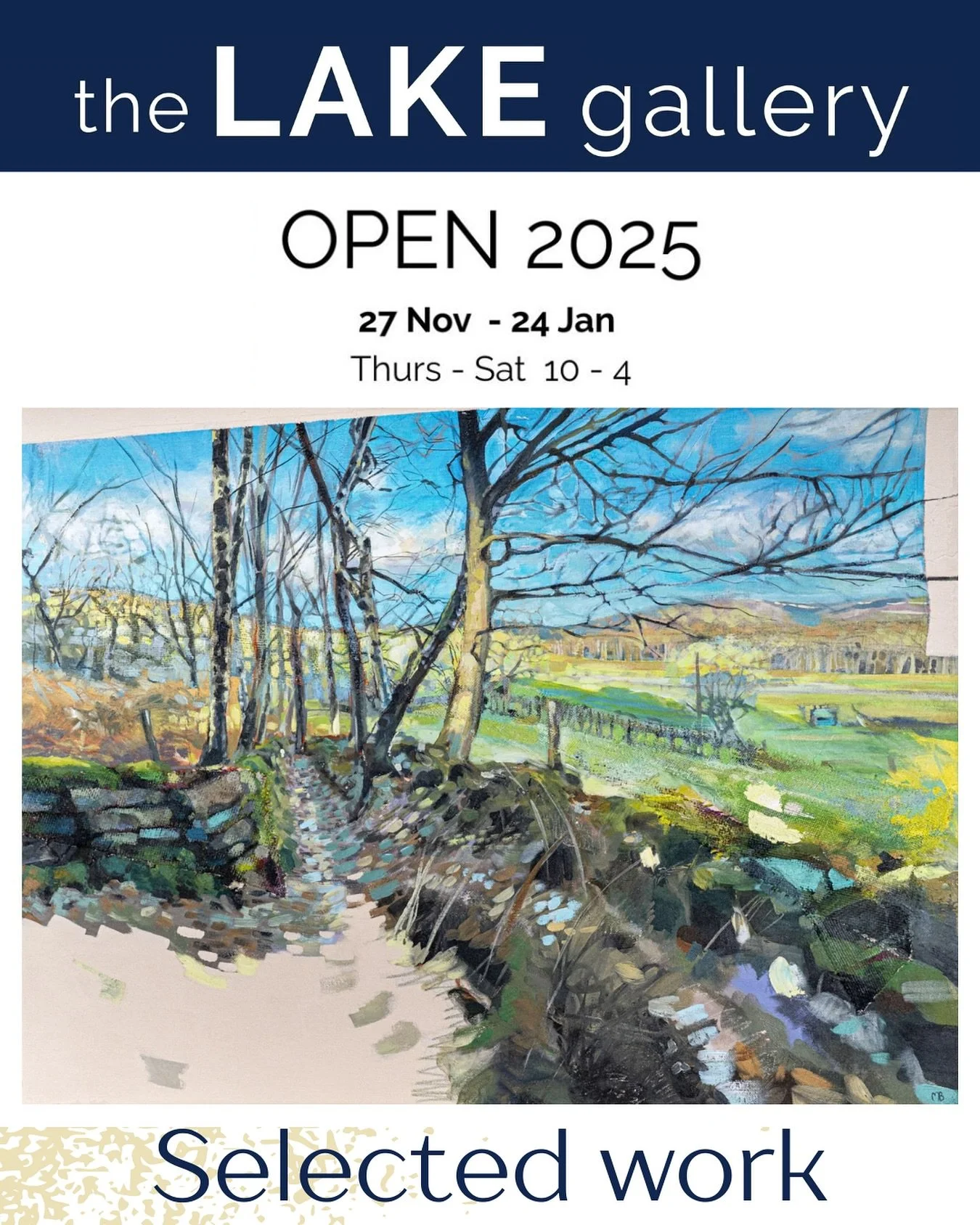 A &lsquo;Ne Years Walk&rsquo; selected for The Lake Gallery Open 2025 in West Kirby. 

&lsquo;New Years Walk&rsquo;
Acrylic paint on fabric collage
84 cm x 64 cm framed
&pound;750.00

https://thelakegallery.co.uk/ #mariaboltonartist #thelakegallery #