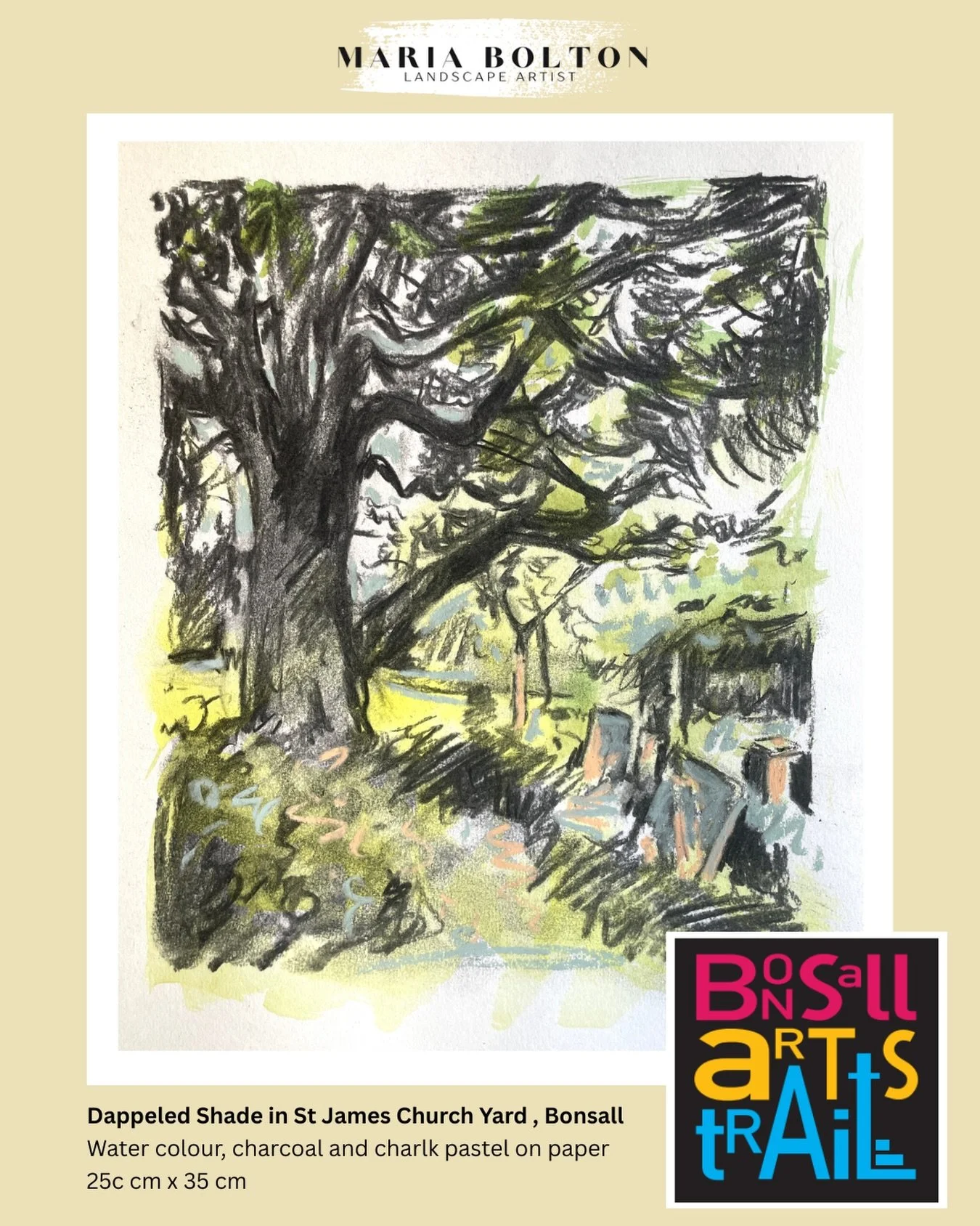 I&rsquo;m very much looking forward to being part of the Bonsall Arts Trail on 20th and 21st June. Today, Ally Kendrick Crew (a fantastic local sculptor @ajkcsculpture) and I visited our venue at St James Church.

The church and churchyard are glorio