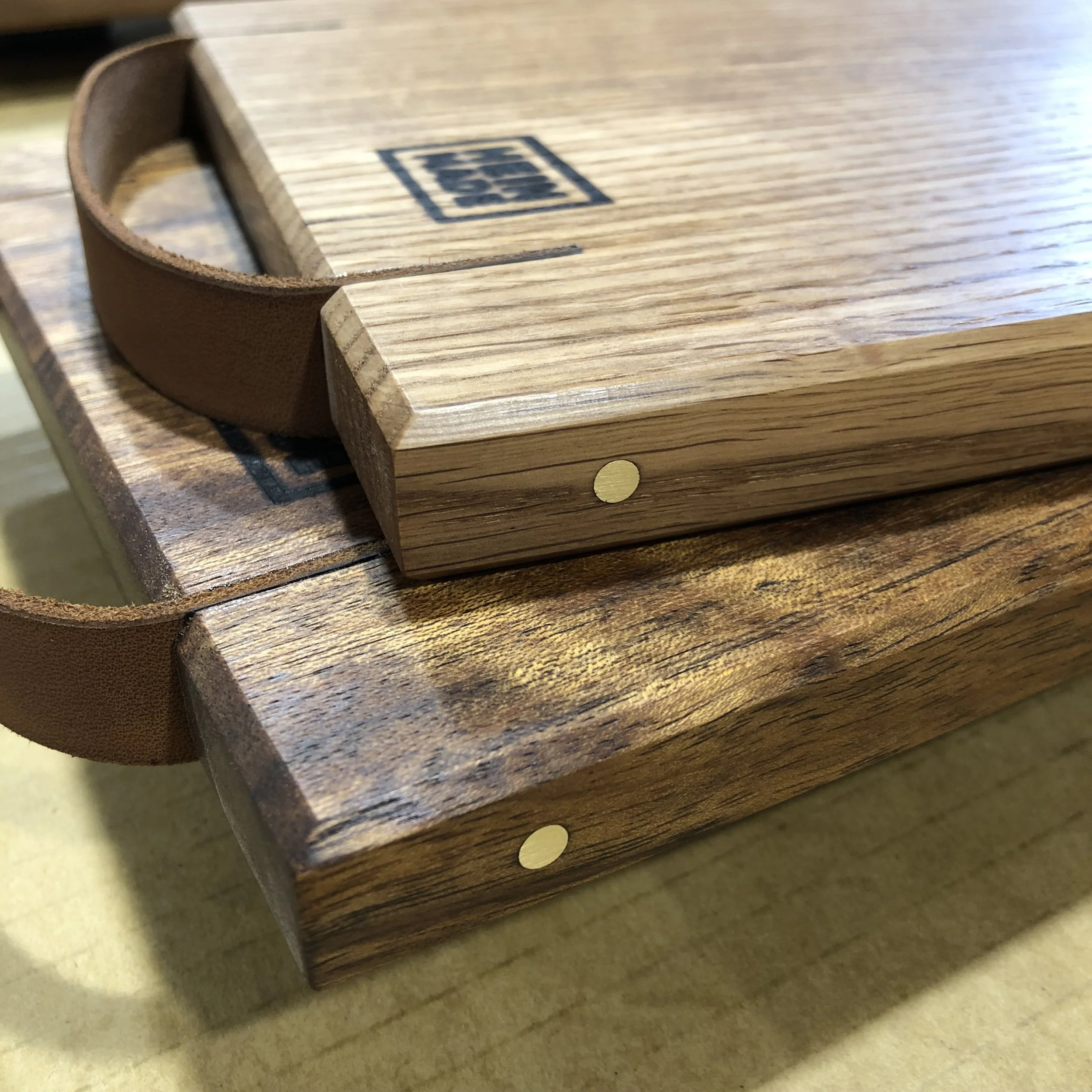 Wood & Leather Charcuterie Board