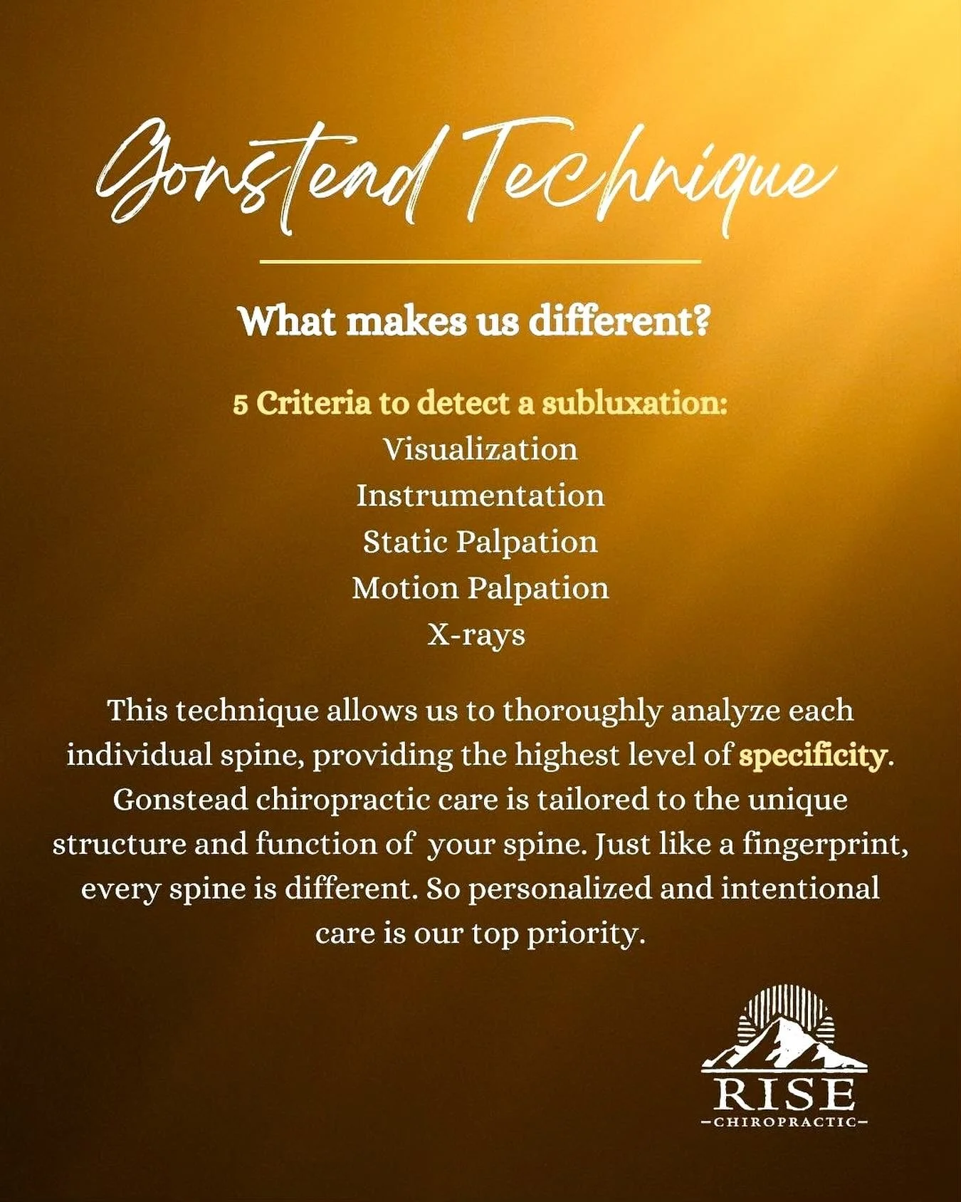 If you ask what sets us apart from other chiropractors, our faith &amp; technique are most vital. Faith is our foundation, and the Gonstead technique is how we apply it with excellence

#chiropractic #chiropractor #riorancho #newmexico #gonstead #gon