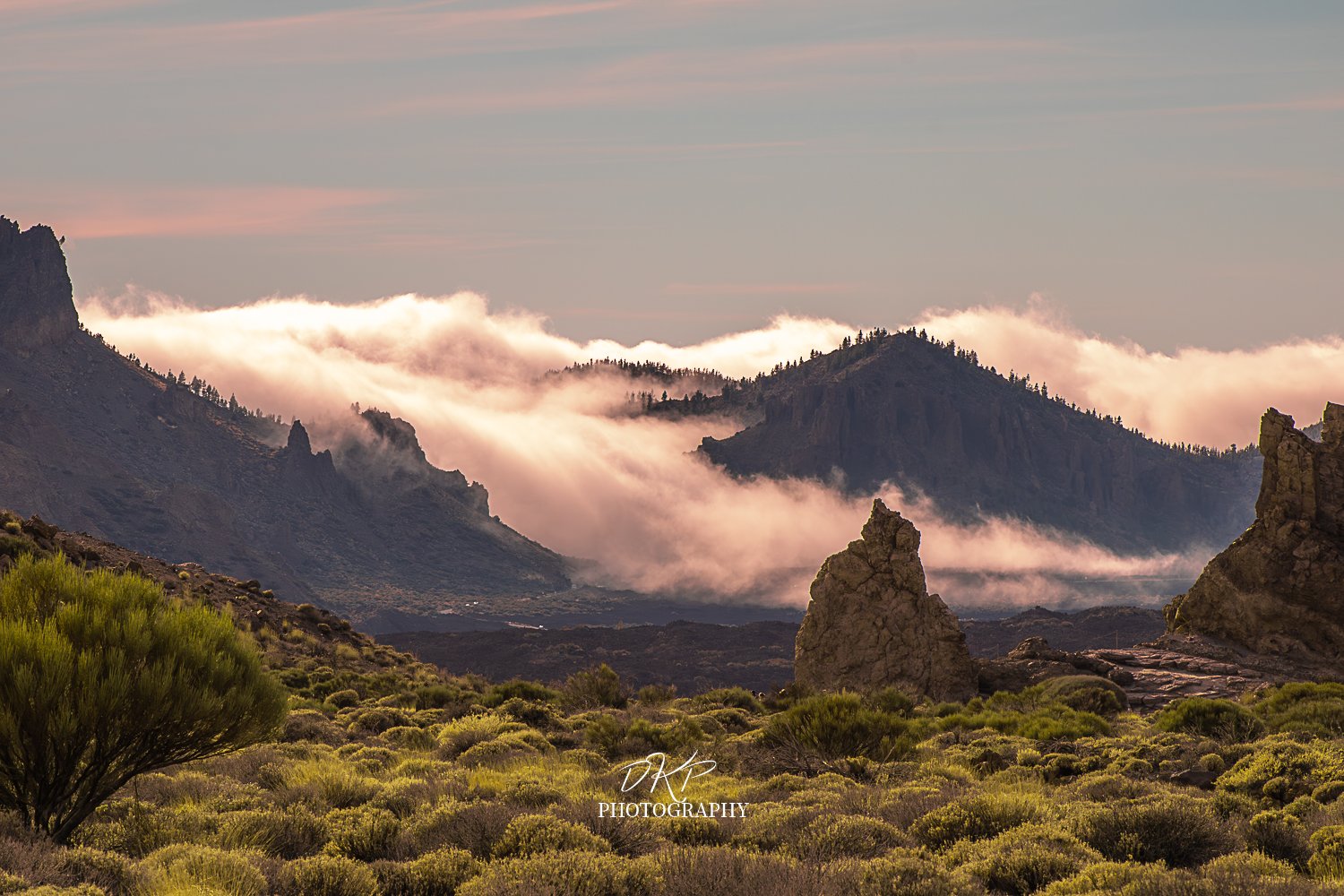 CLOUD WATERFALL AT TEIDE NATIONAL PARK